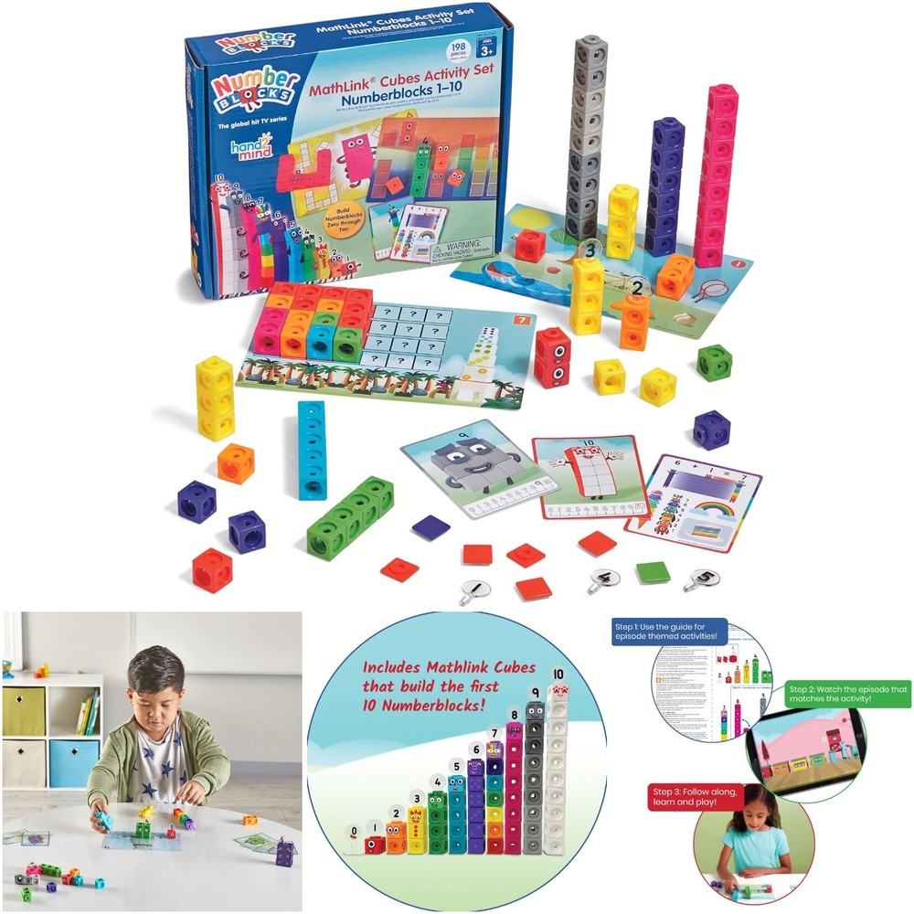 Math Link Cubes Numberblocks 1-10 Counting Blocks 30 Activities Kindergarten