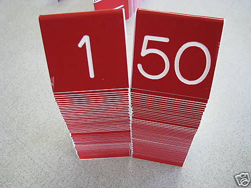 Tent Style Engraved Table Numbers 1-12
