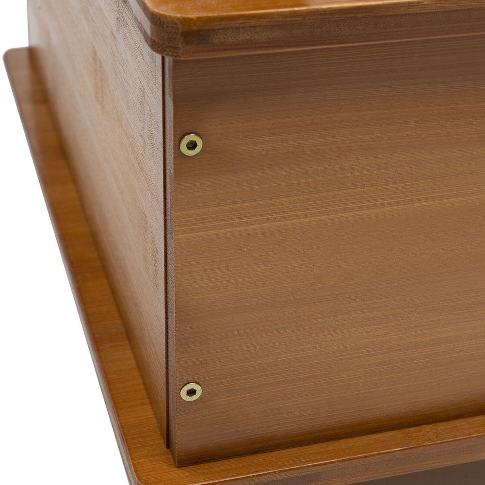 Multi Storage Table Side Table with Rolling Wheels Removable Swivel Bookcase