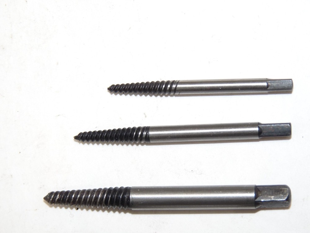 5 Unmarked Screw Extractors 1, 2, 3, 4, 5