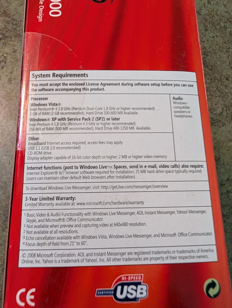 Microsoft LifeCam VX-5000 Web Cam NEW IN BOX