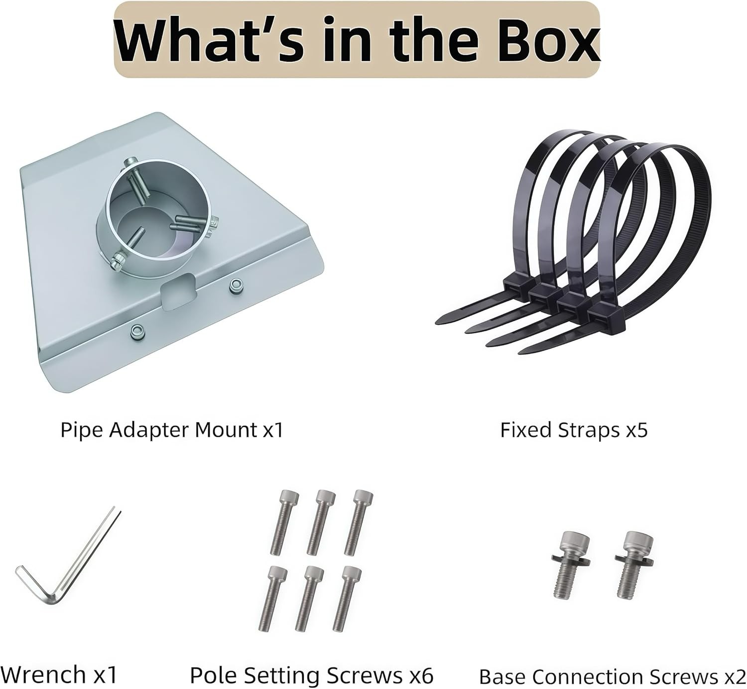 Heavy Duty Starlink Pipe Adapter - Universal Pole Mount Kit for Standard & V3 Di