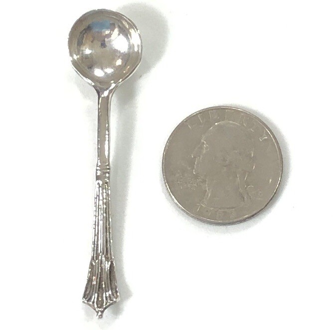 Sterling Silver Salt Spoon Birmingham England 1992 - Vintage