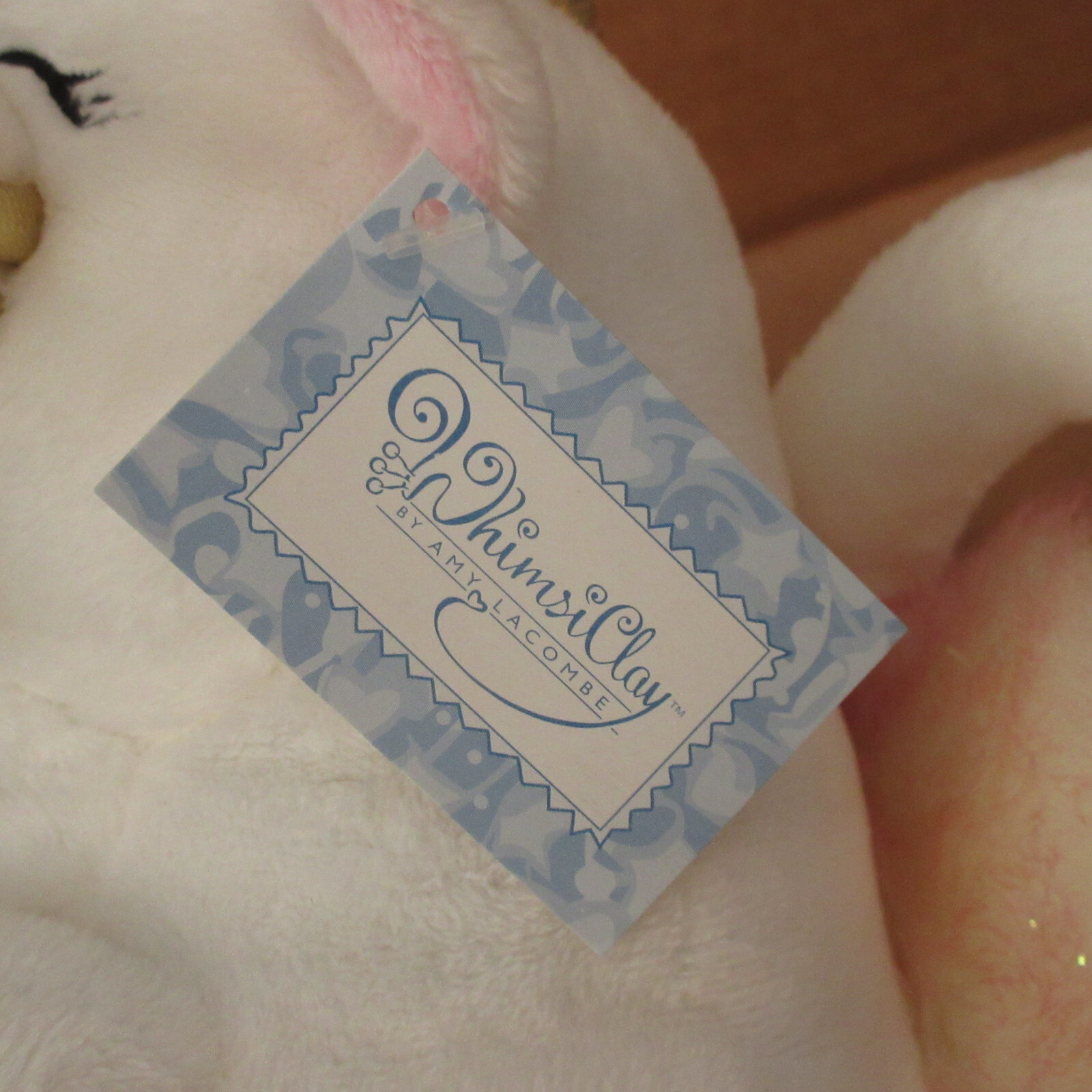 Vtg WhimsiClay Whimsy Clay Amy Lacombe ~10" ANGELICA Fancy Felines Plush Stuffed