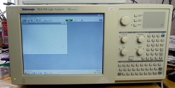 TEKTRONIX TLA714-3 LOGIC ANALYZER WINDOWS main frame working