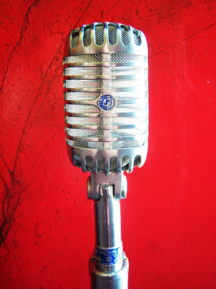 Vintage 1952 Shure 55S dynamic cardioid microphone custom LED lamp light Elvis
