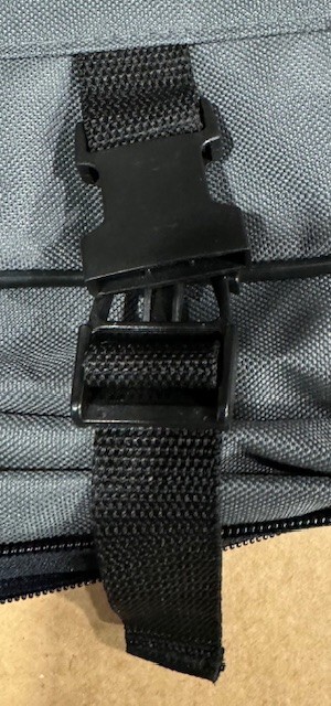 Rare Vanguard Records LP Bag Grey canvas w/ pockets and zippers and clips