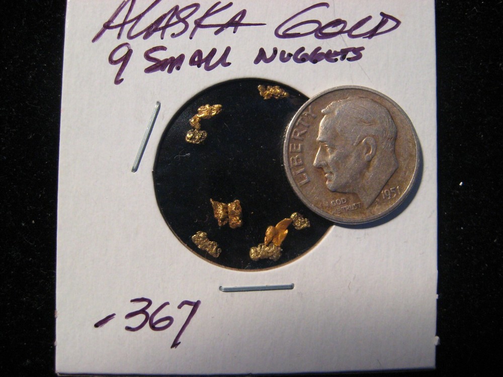 9 ALASKA GOLD NUGGET .367 GRAMS PLACER