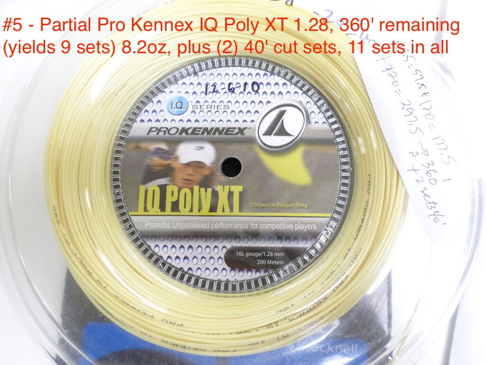 Polyester Tennis String-PARTIAL Reel(s) or LOTs - Choose length.model