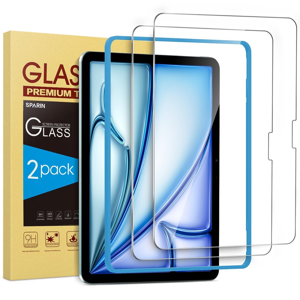 SPARIN 2 Pack Screen Protector for iPad Air 11" M3 / M2, Clear