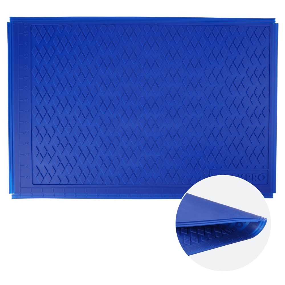 WORKPRO 2PC Silicone Workbench Pad Protector Glue Mat Non-Stick Measurement Grid