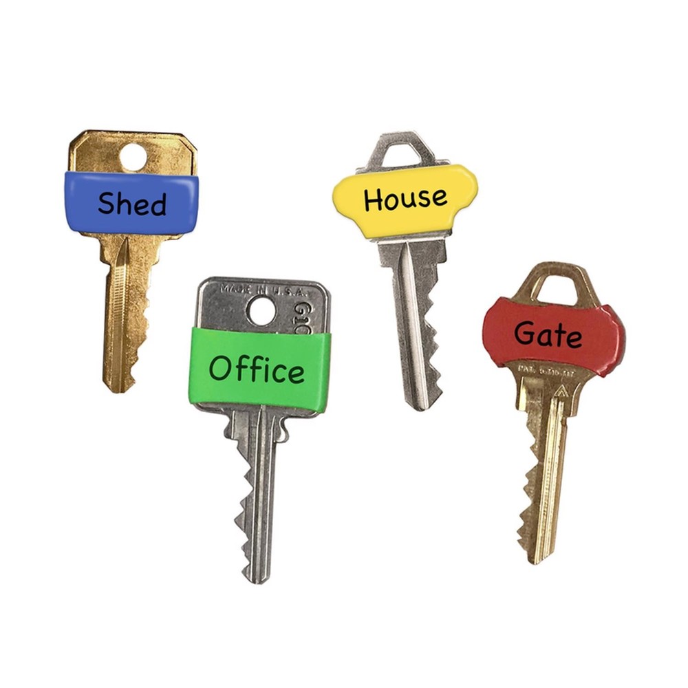 Key-Write 17104 Assorted Color Plastic Key Sleeve Medium