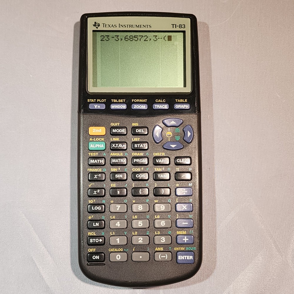 Texas Instruments TI-83 Graphing Calculator With Cover