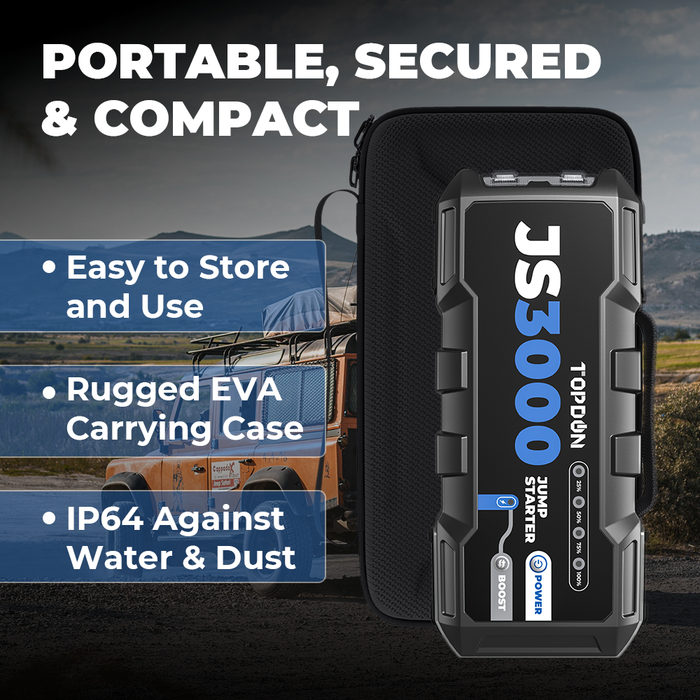 TOPDON JS3000 3000A Jump Starter For Cars And Battery Charger Booster Power Bank