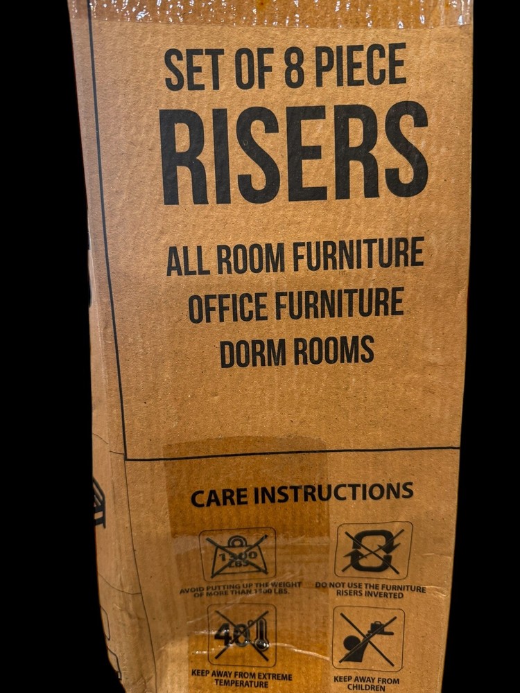 Utopia Bedding UB936 Adjustable Furniture Risers 3-8” - Brown