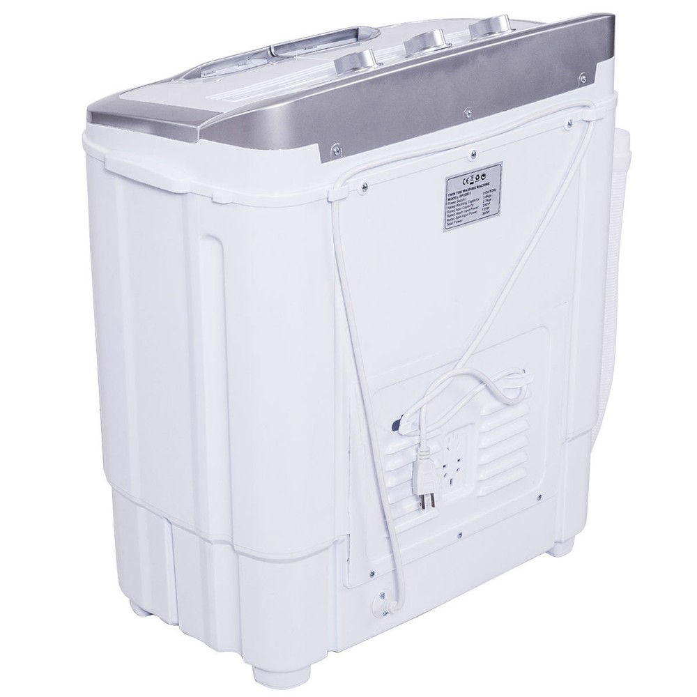 Compact Mini Twin Tub 8lbs Washing Machine Washer Spinner