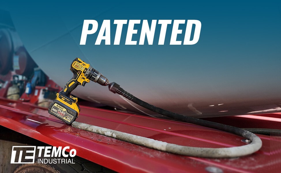 TEMCo Cordless Concrete Vibrating Tool, Drill-powered Concrete Vibrator