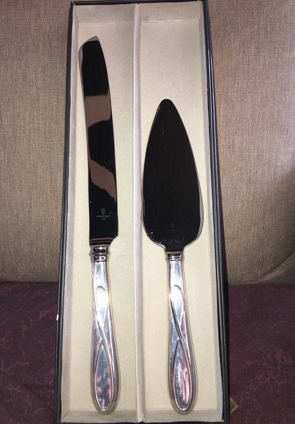 Waterford Silver Plated 2 Piece Cake Serving Set EUC