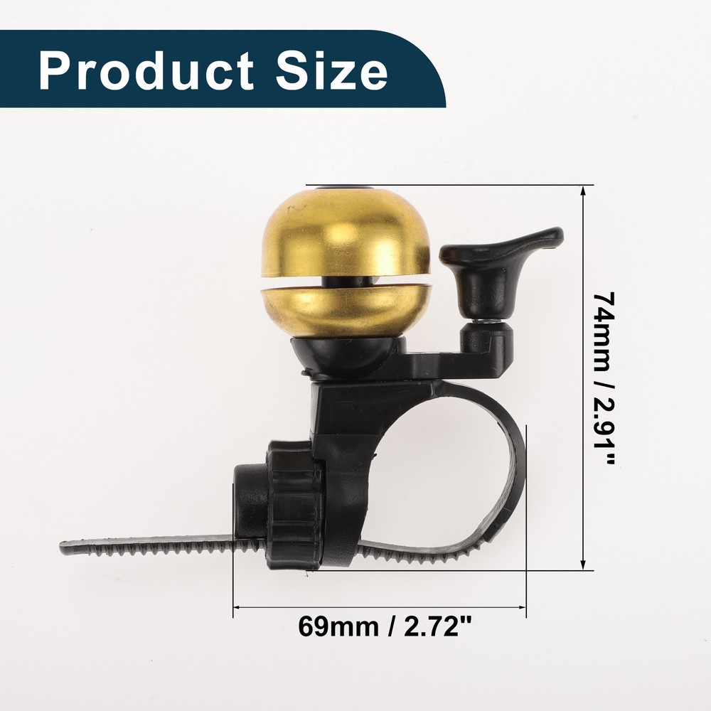 Bicycle Trigger Bell Retro Crisp Ringing Quick Release Design Gold Tone