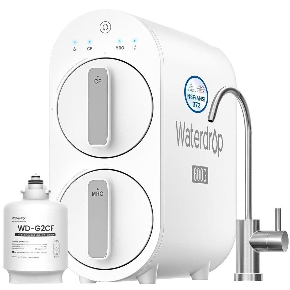 Waterdrop G2 Reverse Osmosis System, with Extra WD-G2CF Replacement filter