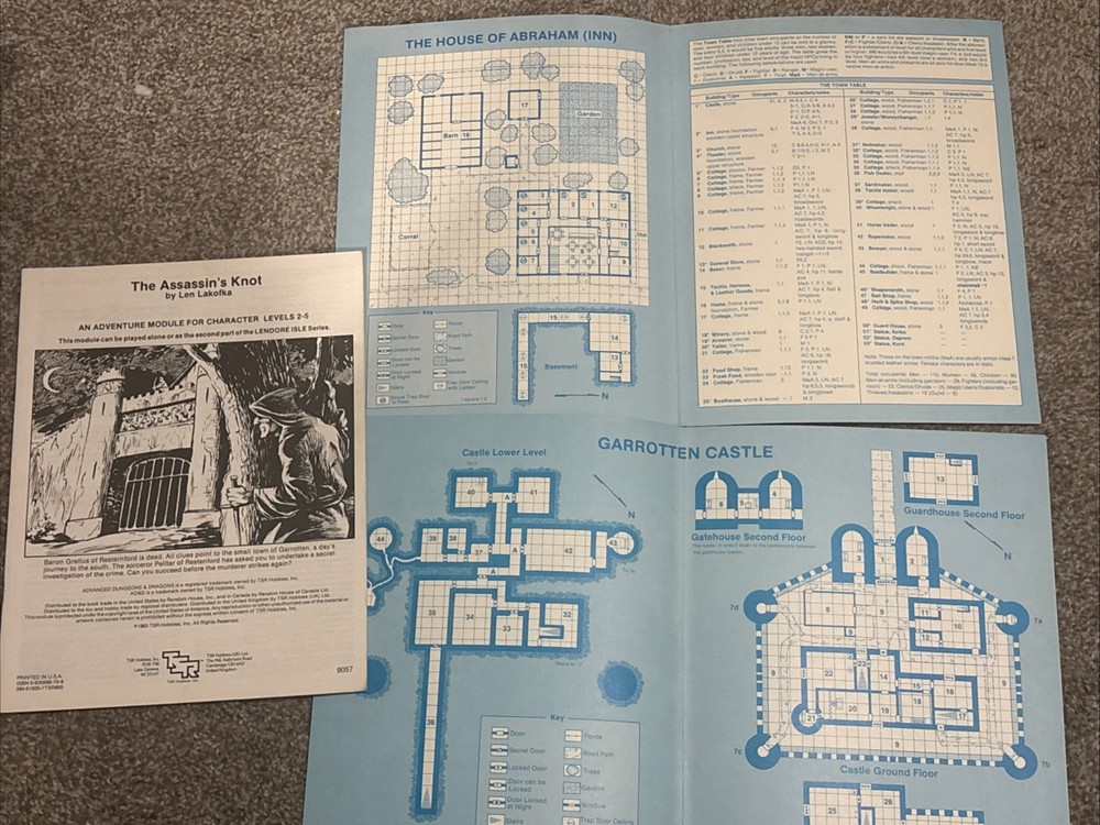 TSR AD&D Module 1st Ed L2 Assassin's Knot VG