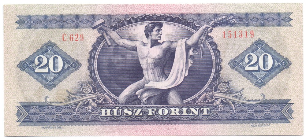 Hungary 20 forint 1975 UNC
