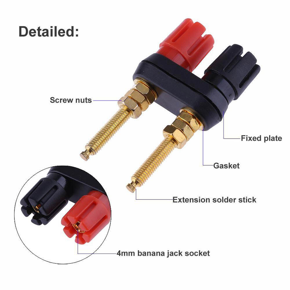 High Quality Extended Speaker Banana Plug Binding Post Terminal Connector Socket