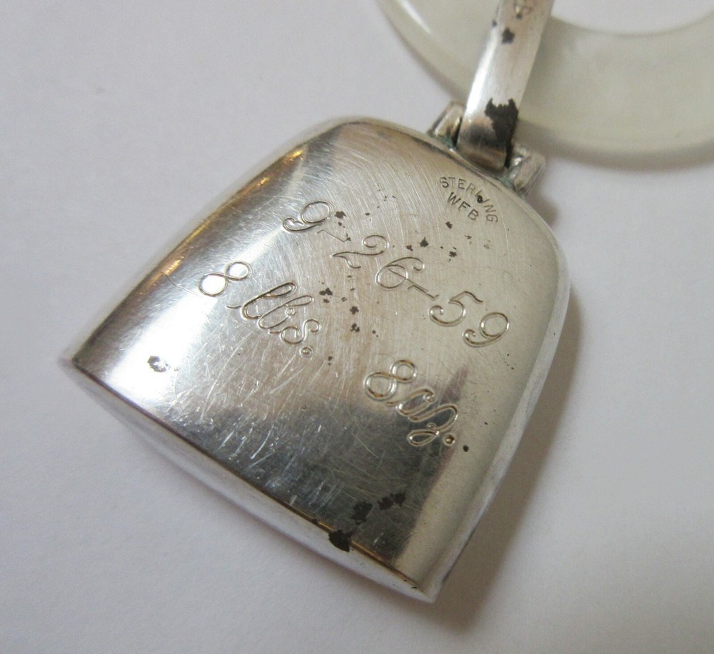 Vintage Web Sterling Silver Rattle "Jane Wendy"