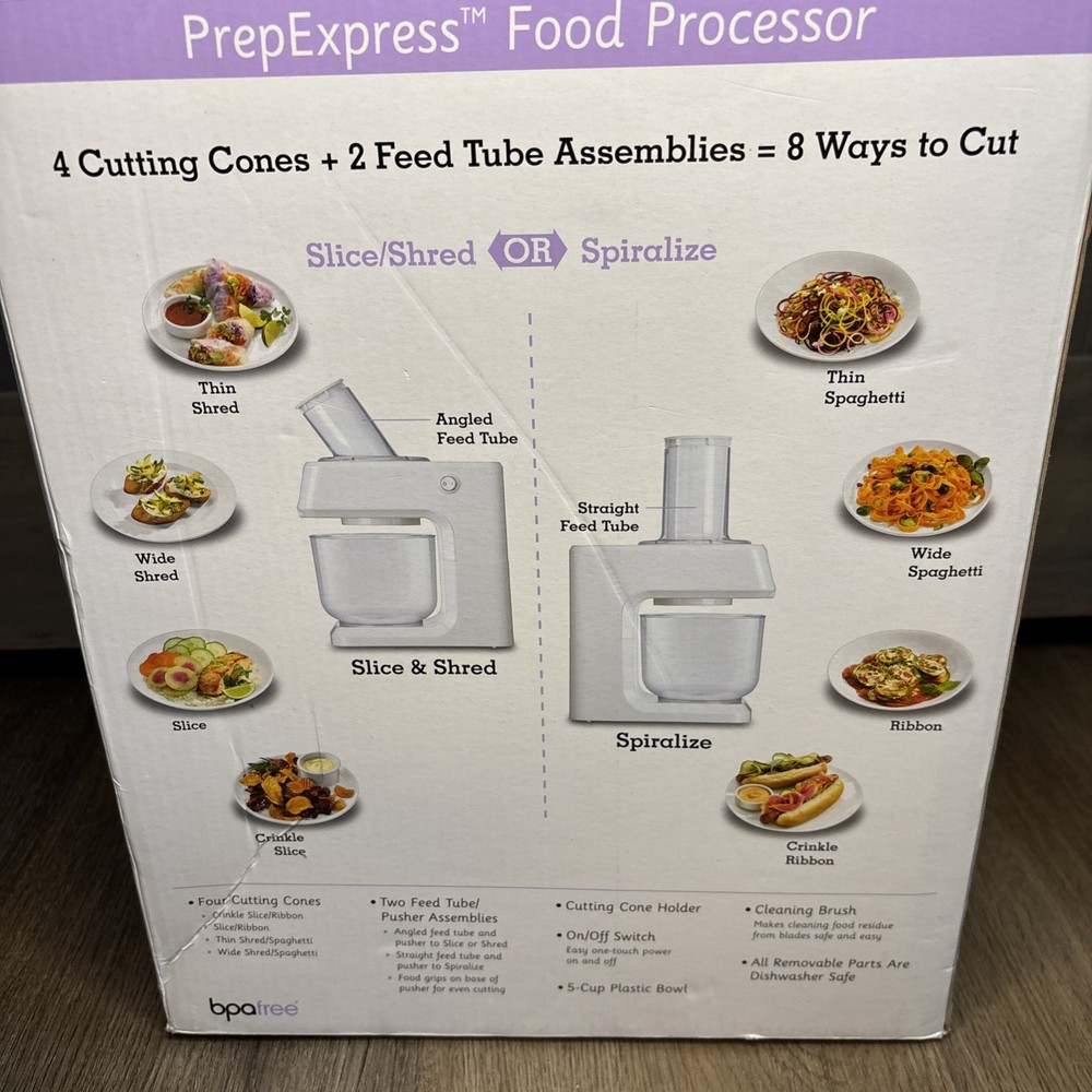 Cuisinart SSL-100 Prep Express Slice Shred Spiralizer Food Processor White