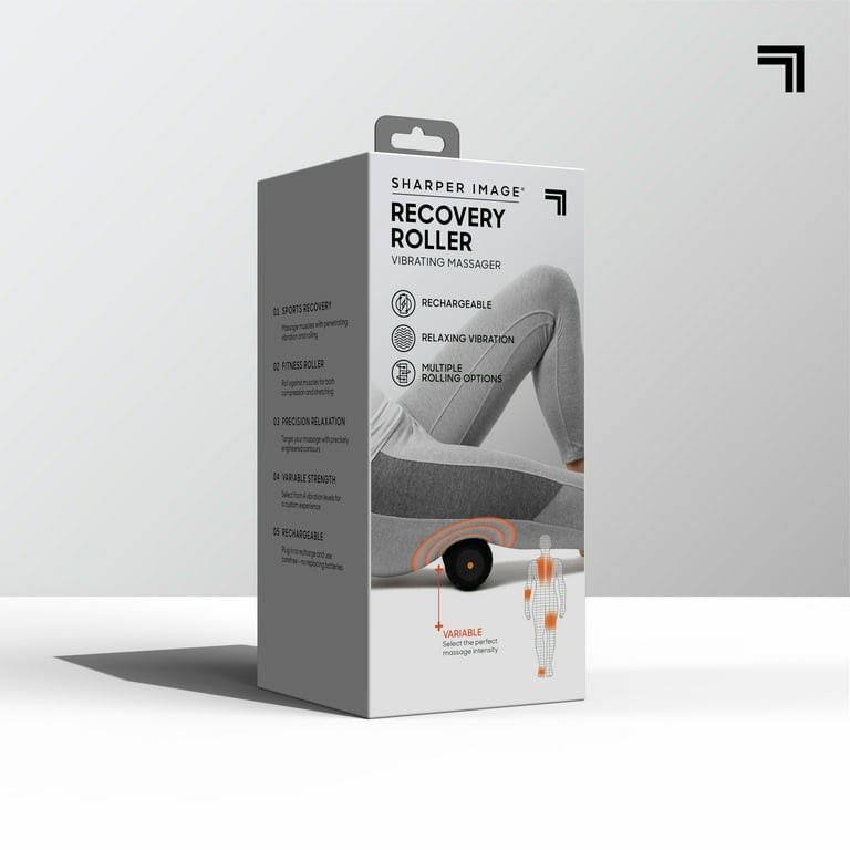 Sharper Image Recovery Roller Rechargeable Vibrating Massager