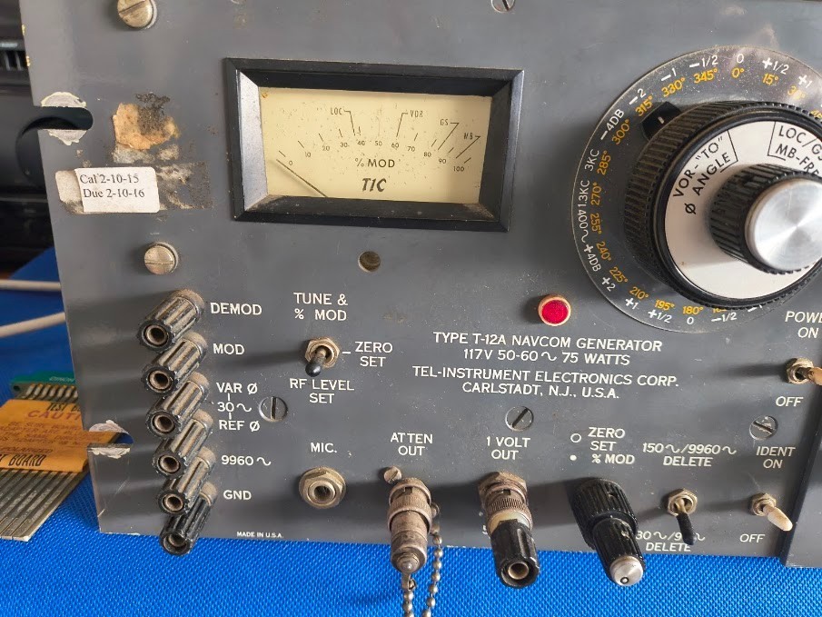 Type T-12a Navcom Generator Tel Instrument Electronics Corp - AS-IS - Not Tested