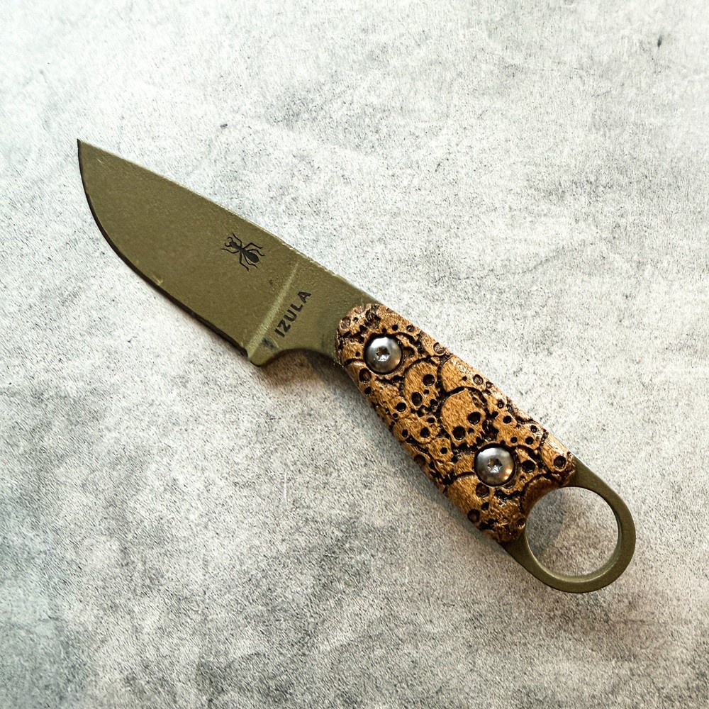 Cryptkeeper scales compatible with ESEE Izula knife Walnut