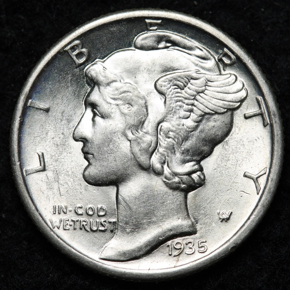 1935 Mercury Silver Dime GEM BU *UNCIRCULATED* MS E325 UAL