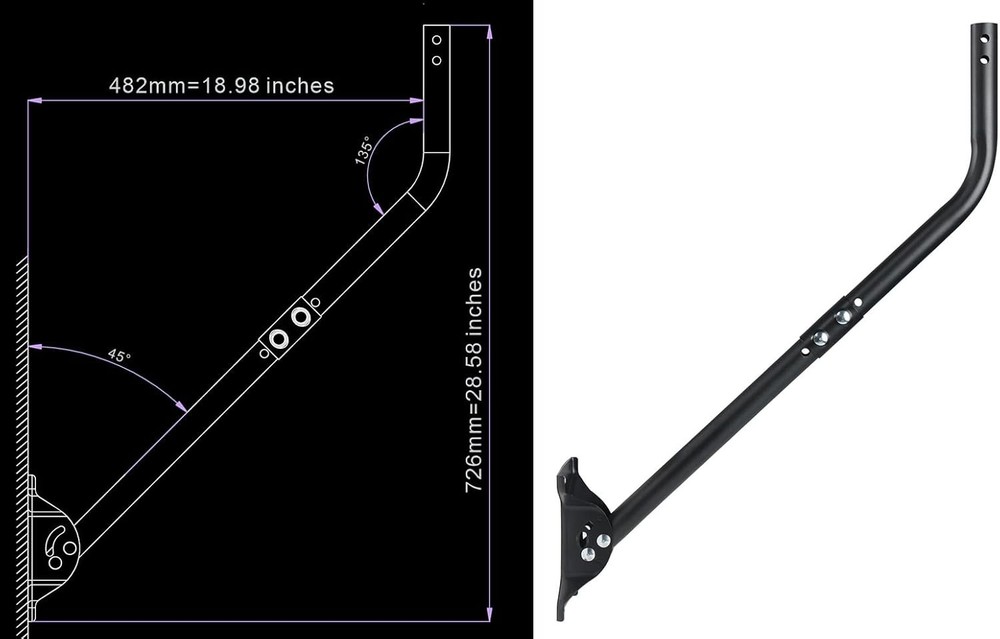 33.25” Adjustable Antenna Mounting Pole - Reliable J Pipe for Optimal Reception