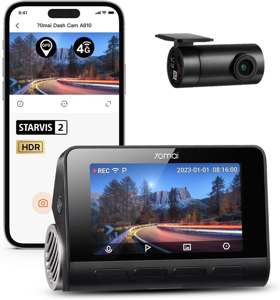 Comprehensive 4K Dash Cam with 150° View, Night Vision & Smart Notifications