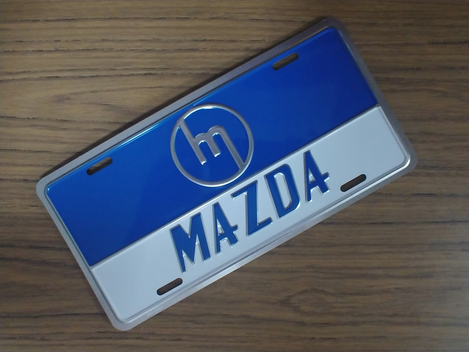 Vintage Mazda Novelty License Plate Tag Embossed Metal New Old Stock #2725