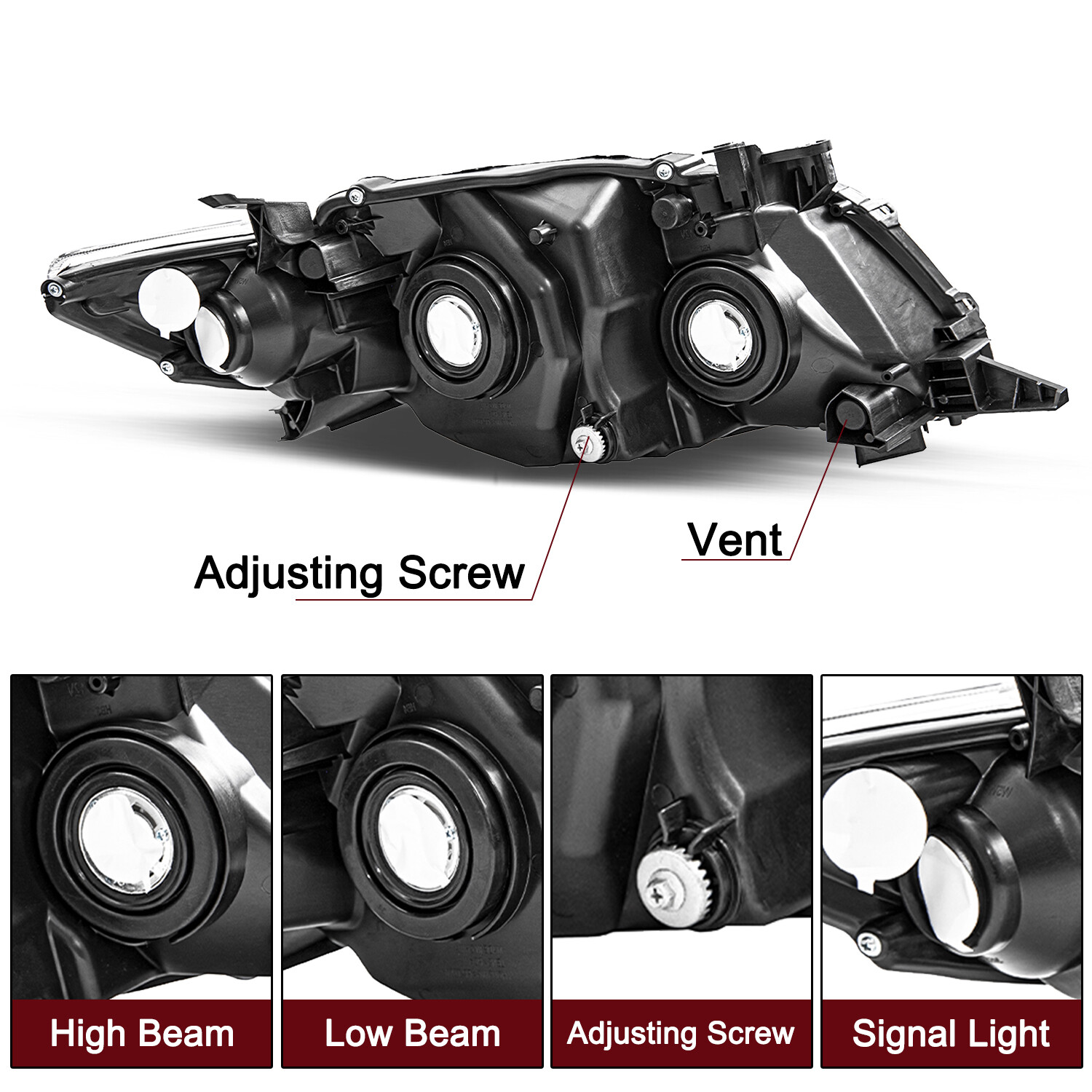 For 2009 2010 Toyota Corolla Chrome Headlights Headlamps L+R TO2502182 TO2503182