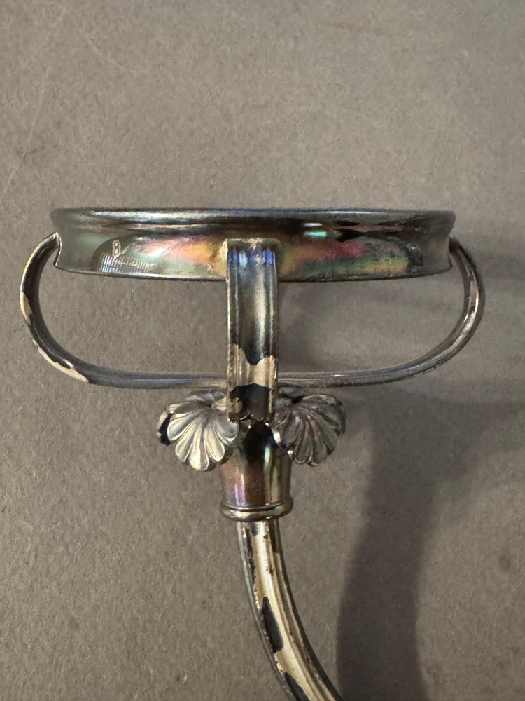 VINTAGE METAL SLIDE IN REPLACEMENT CANDLEABARA ARM (NO GLASS CUP INSERTS)