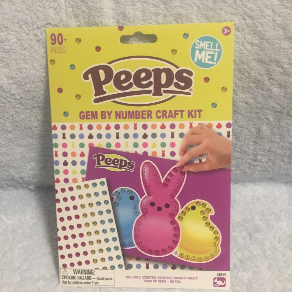 Easter Peeps Gem By Numbeer Craft Kit 90 Pieces New In Pkg.