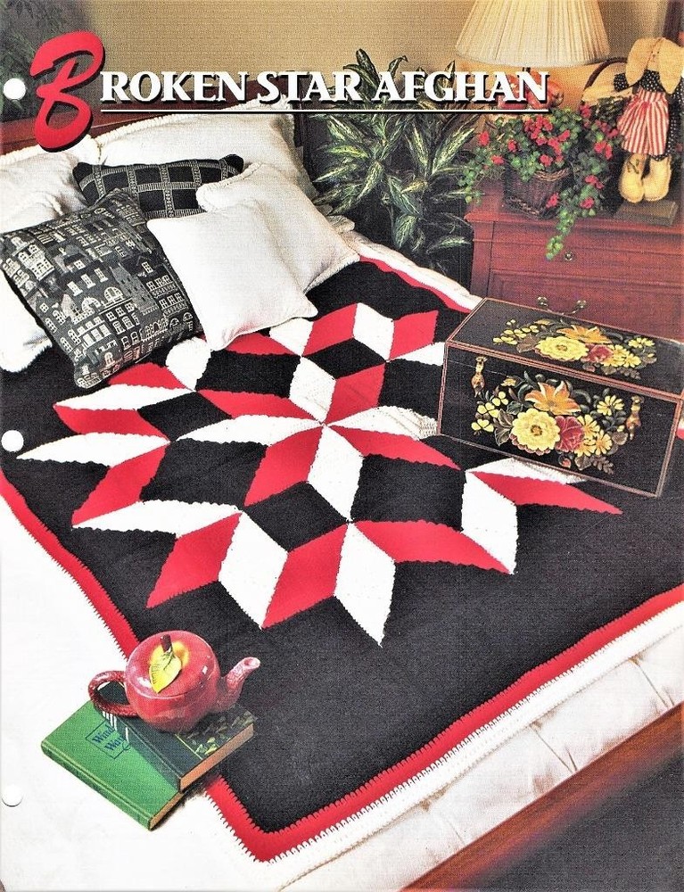 Broken Star Afghan   Annie's Attic Crochet Afghan Pattern Leaflet