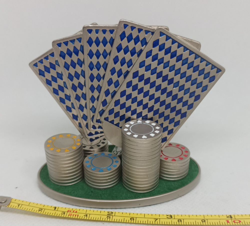 Wm Widdop Miniature Poker Playing Cards Clock