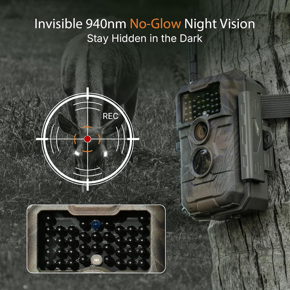 Gardepro E6 Wifi Trail Camera (Non-Cellular), Stable Wifi with External Antenna,
