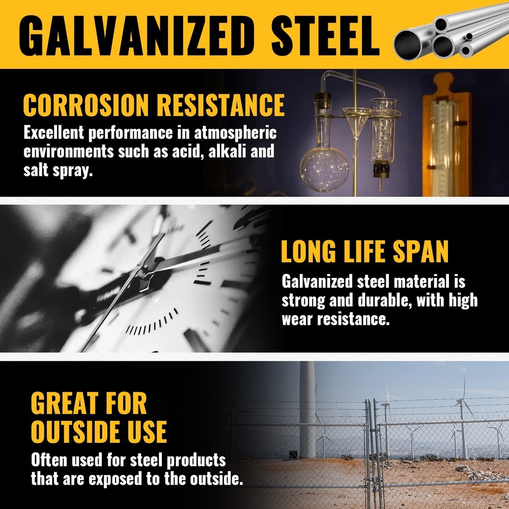 VIVIDA Wall Mount Gate Hinge 2 PCS, Heavy Duty Flat Back Farm Gate Hinge with...