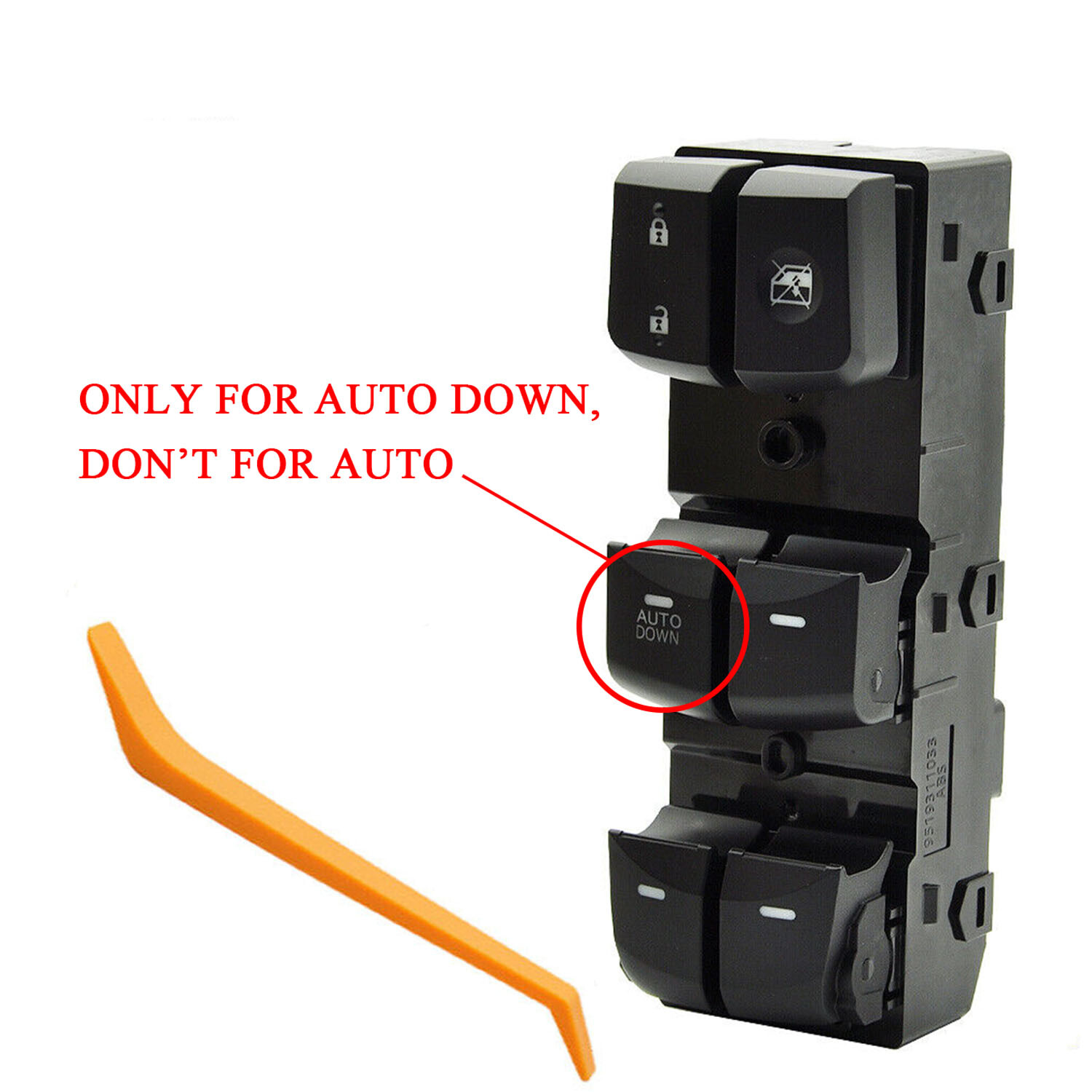 Left Driver Master Door Window Power Switch Black For 2011-2015 Hyundai Elantra