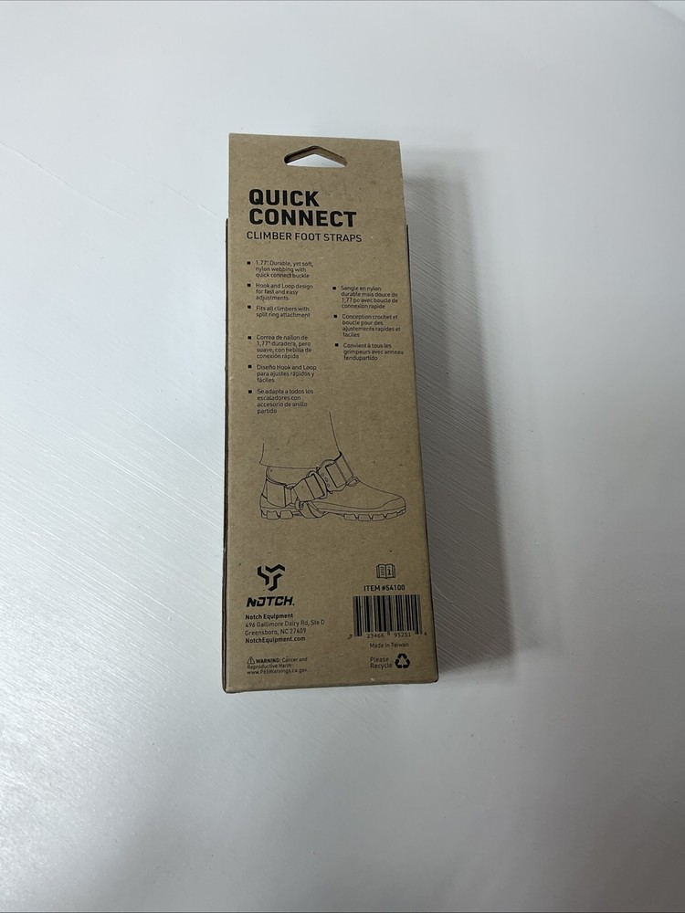 NOTCH QUICK CONNECT PAIR LOWER CLIMB STRAPS 54100