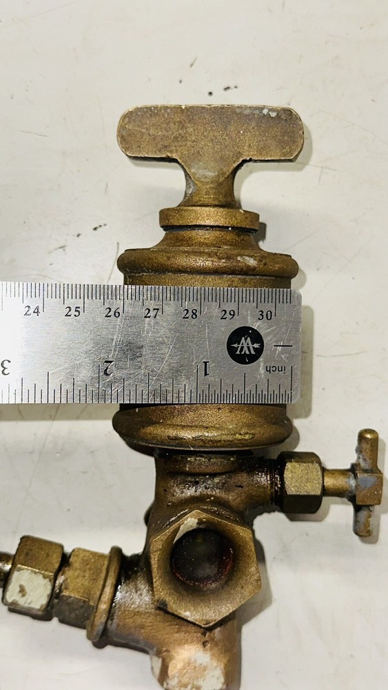 Brass Drip Cylinder Oiler Metal Knobs Antique Steampunk Hit Miss