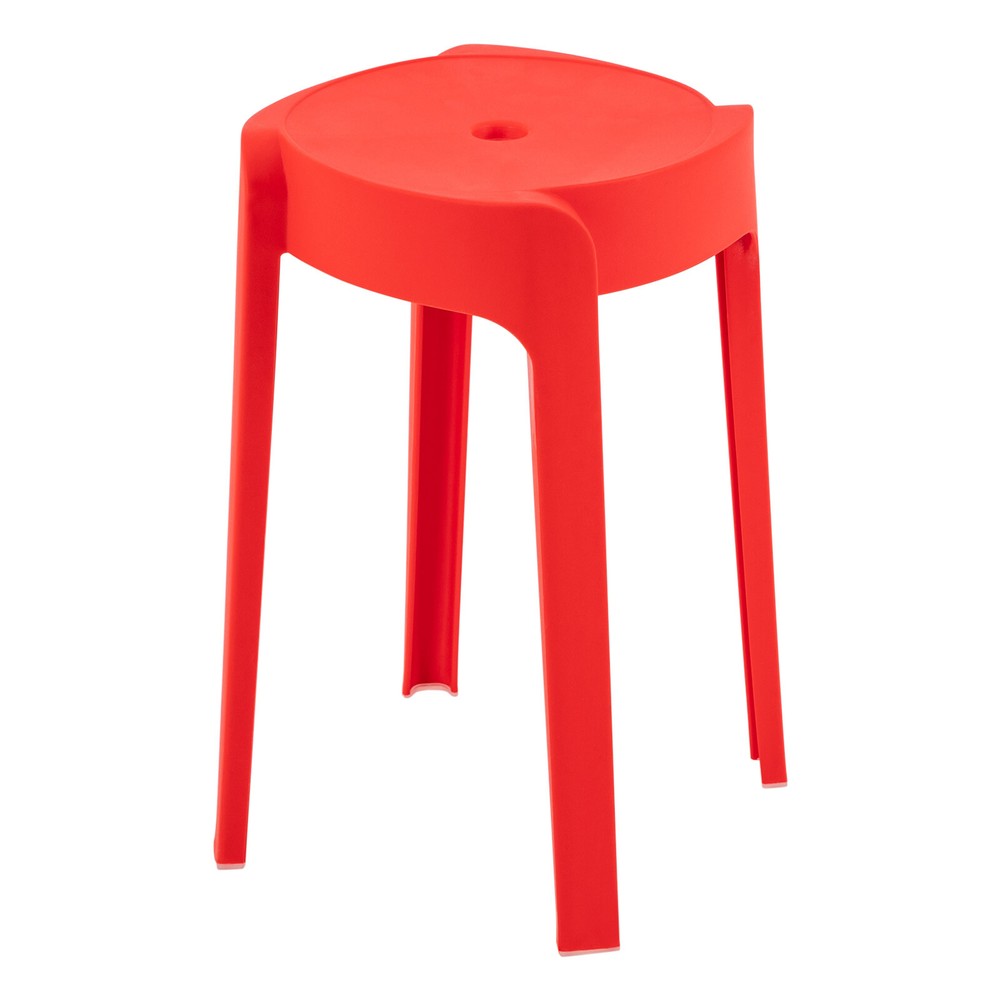Round Plastic Seat PP Stackable Stool Multicolor Students Chair Windmill Shape