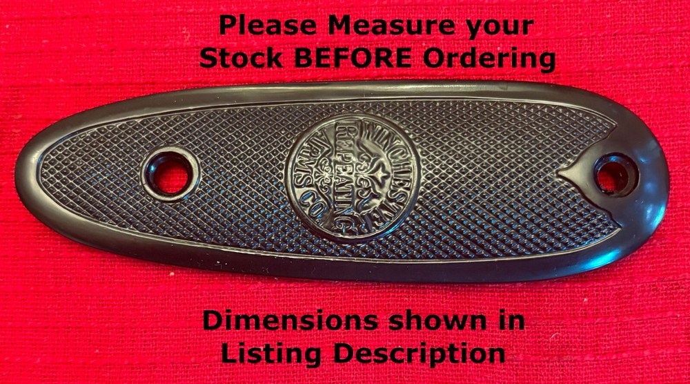 Winchester Logo Butt Plate - fits Models 12, 21, 24, 37, 50, 97, 101 & 1911 -New