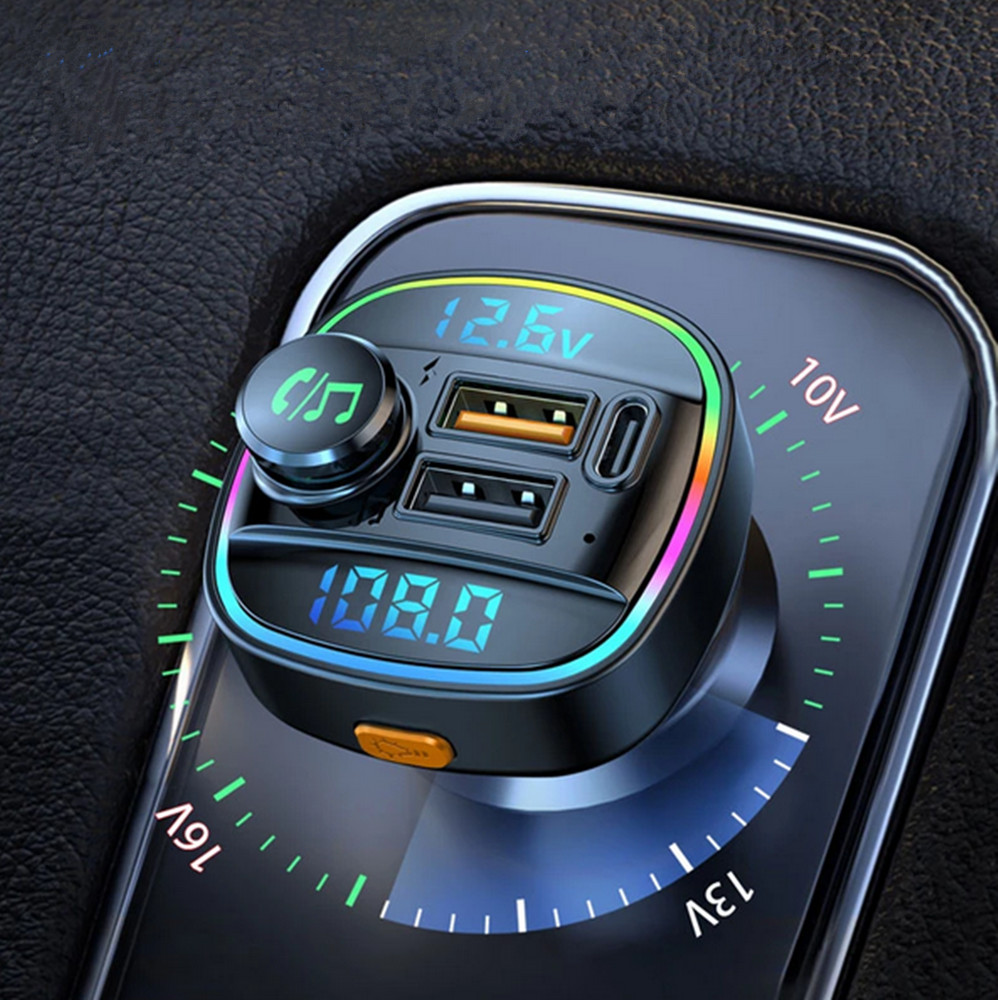 Car FM Transmitter Bluetooth 5.0 Wireless Handsfree MP3 Player Charger Adapter