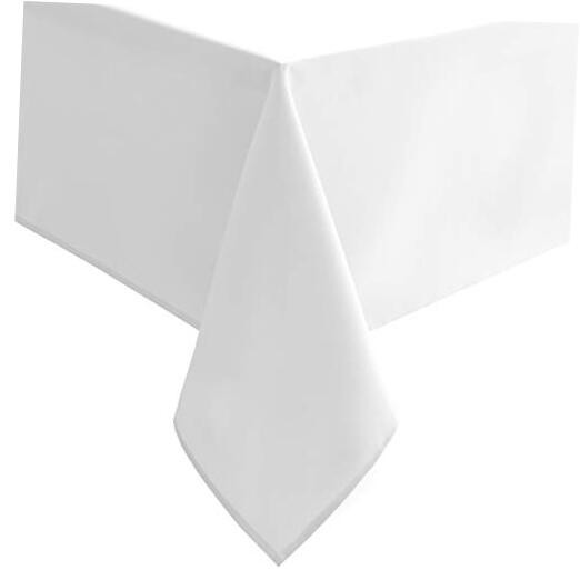 Rectangle Tablecloth - Waterproof Spillproof and 70" x 52" (Rectangular) White